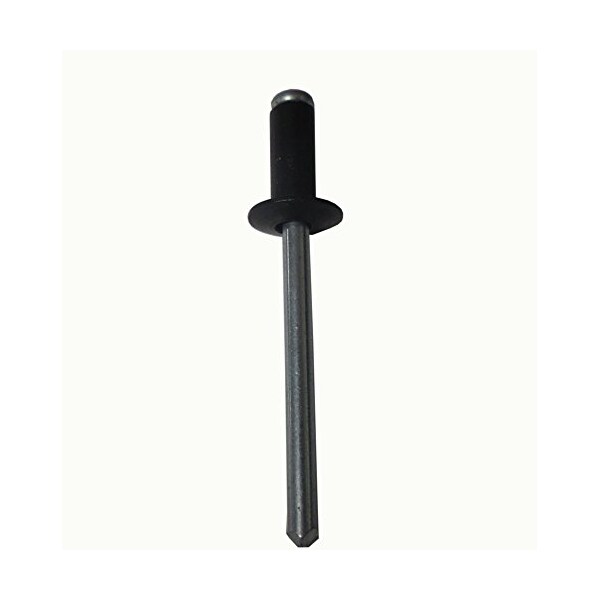 Blind Rivet, Dome Head, 0.1875 in Dia., 0.595 in L, Aluminum Body, 1000 PK